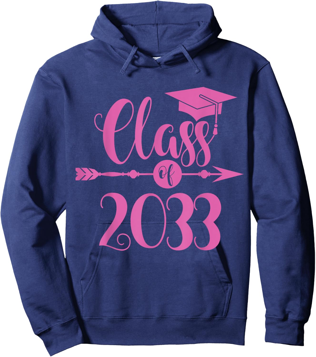 Class of 2033 Grow With Me Kindergarten School Graduate Gift Hoodie - Hoodie | Navy