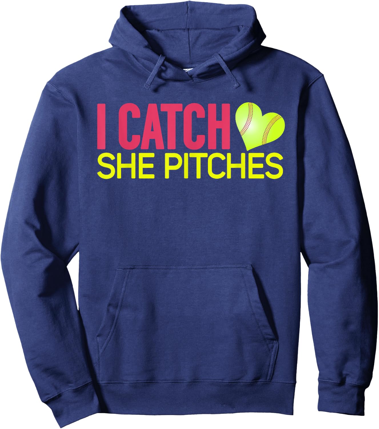 I Catch She Pitches Baseball T Shirt Gift Couples Hoodie - Hoodie | Navy