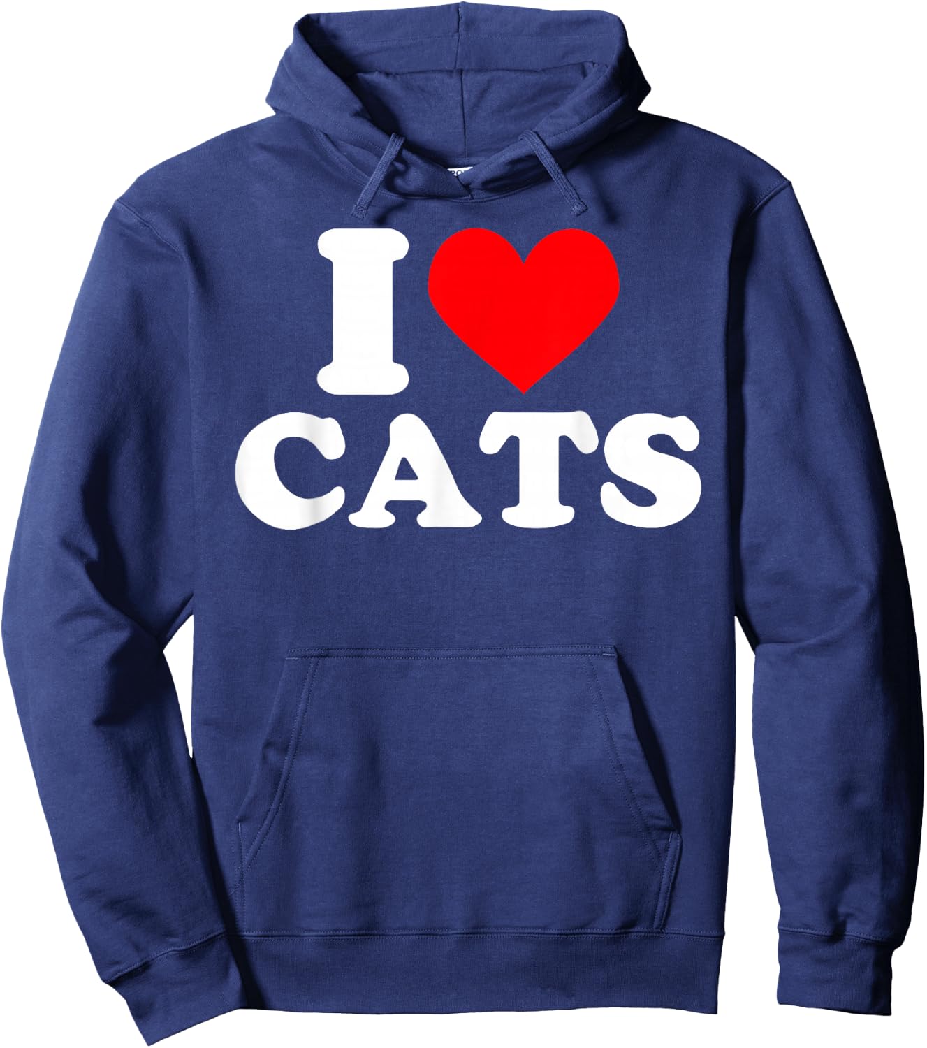 I Heart Cats - I Heart Cats I Love Cats Hoodie - Hoodie | Navy