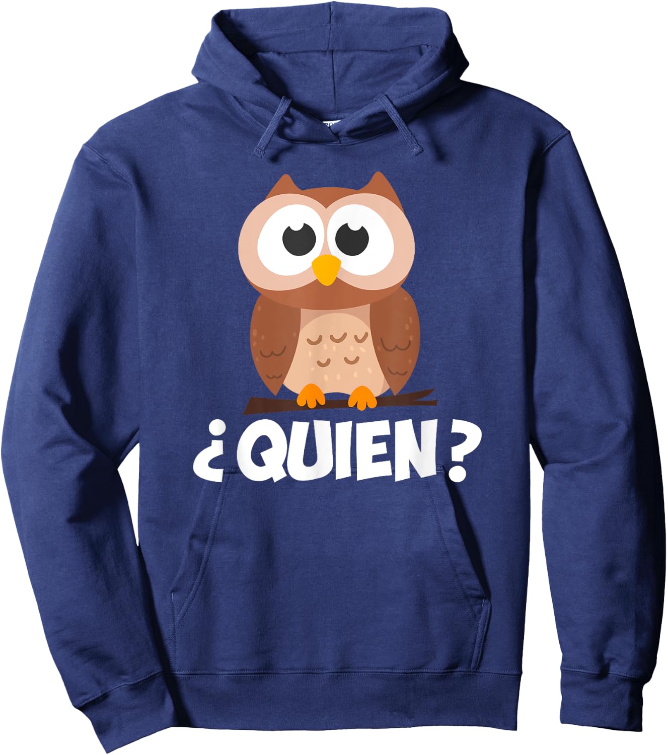 Quien? Who? Owl Funny Spanish Teacher Hoodie - Hoodie | Navy