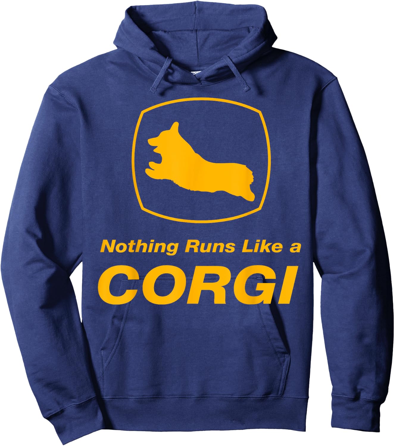 Funny Corgi - "Nothing Runs Like A Corgi Hoodie - Hoodie | Navy
