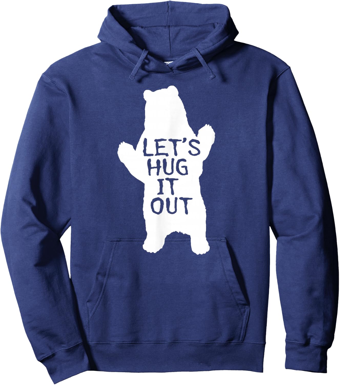 Let's Hug It Out Funny Bear Hug Hoodie - Hoodie | Navy