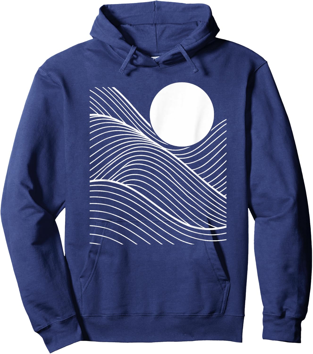 Abstract Line Art Geometric Pattern Mosaic Hoodie - Hoodie | Navy