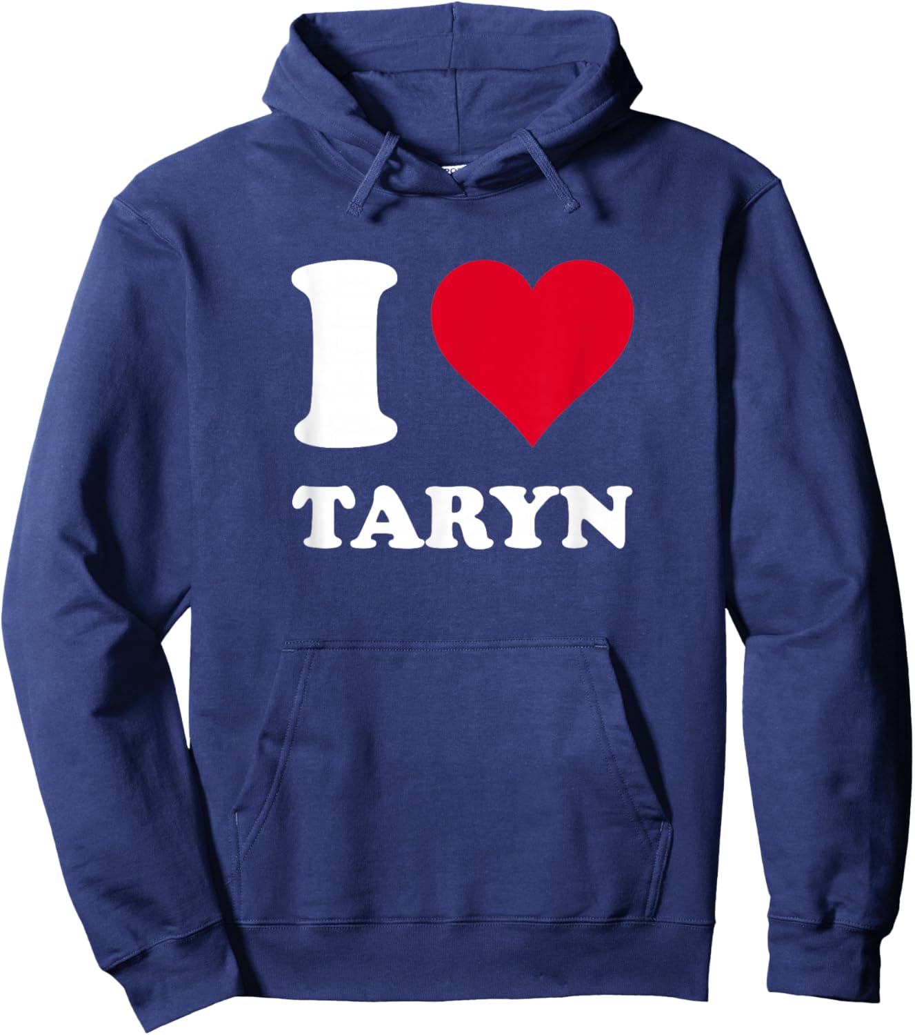 Red Heart I Love Taryn Hoodie - Hoodie | Navy