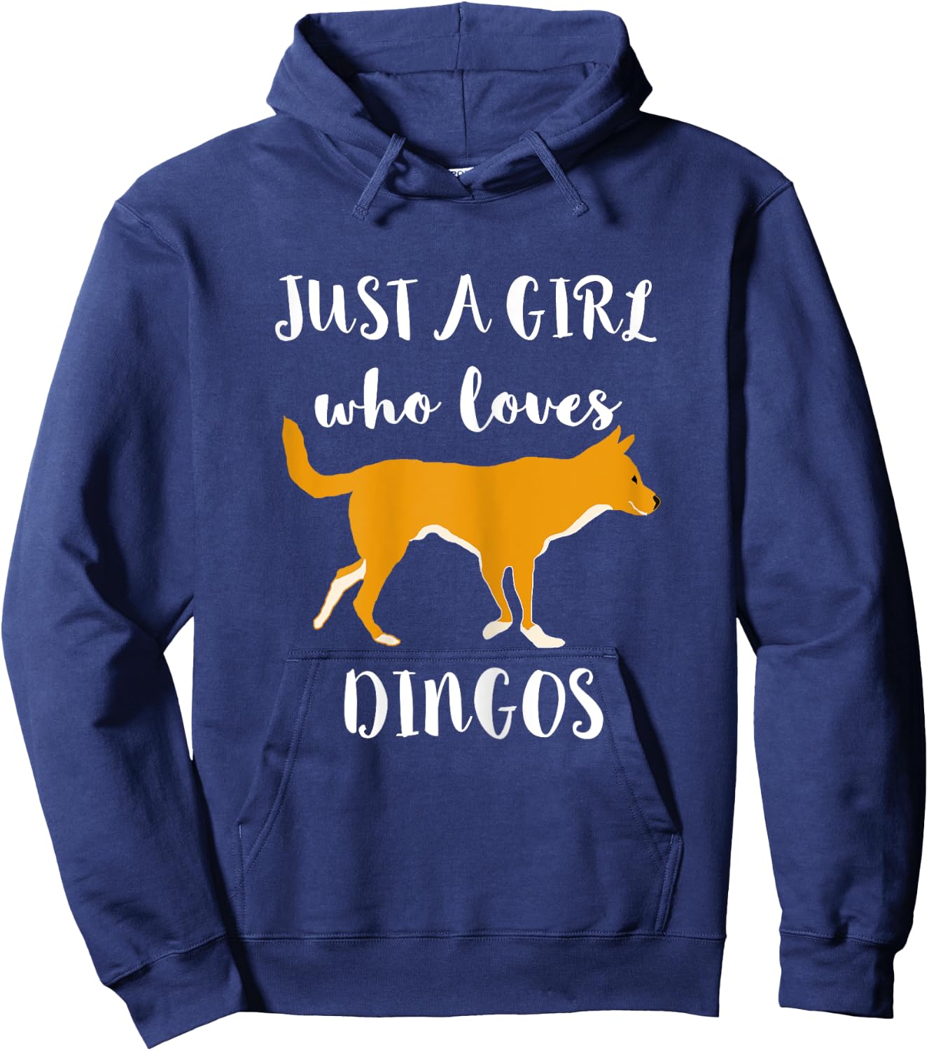 Just A Girl Who Loves Dingos Wildlife Wild Dingo Dog Hoodie - Hoodie | Navy