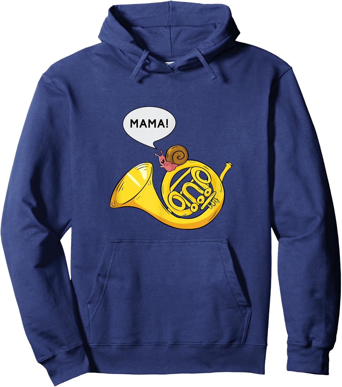 French Horn I Snail Pun Orchestra Marching Band Gift Hoodie - Hoodie | Navy