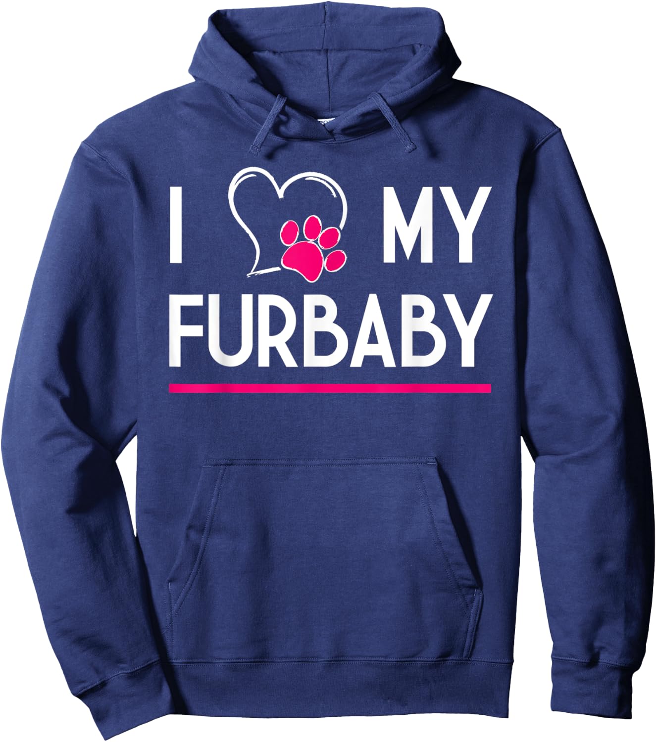 I Love My Furbaby Hoodie - Hoodie | Navy