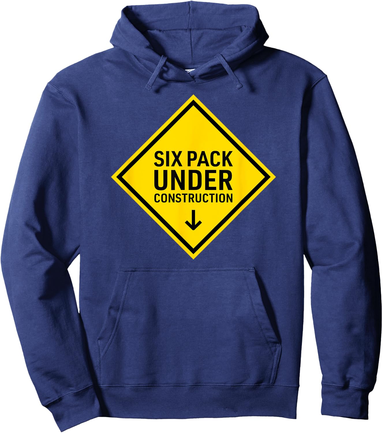 Six Pack Under Construction Hoodie - Hoodie | Navy