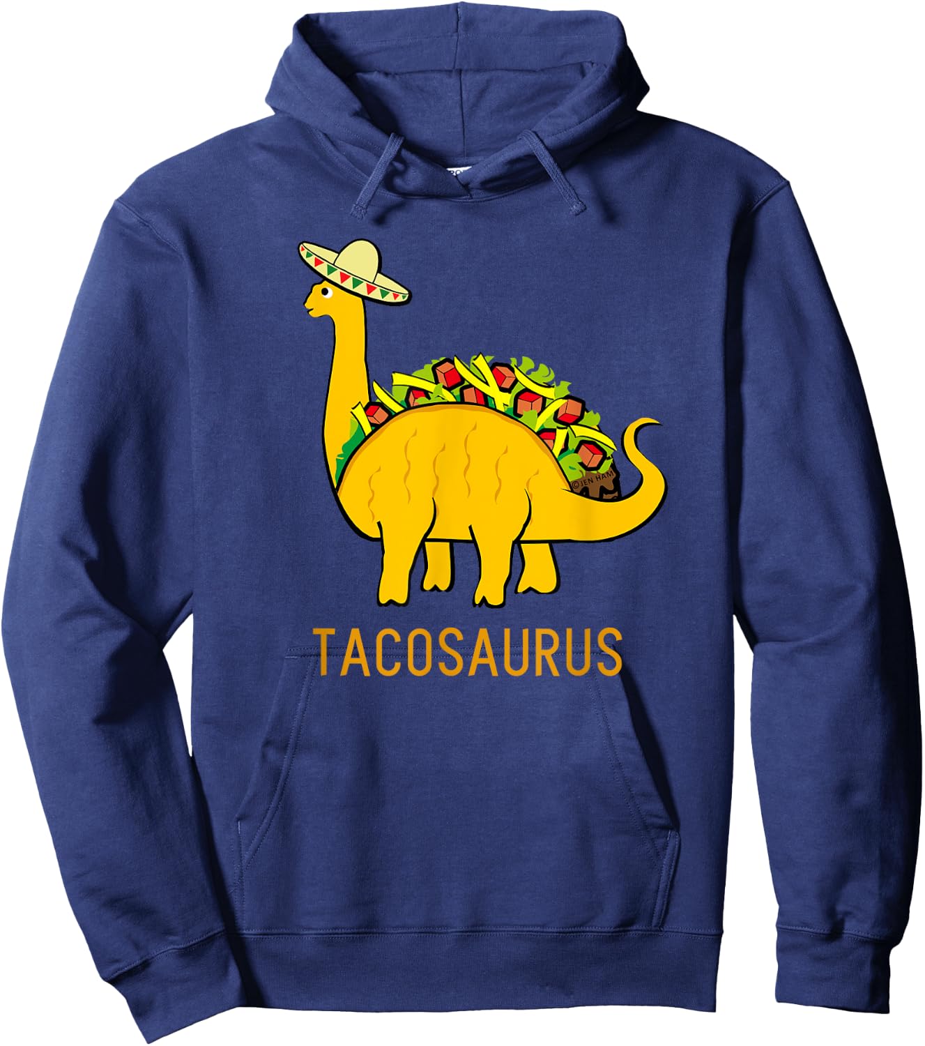 Tacosaurus Cinco de Mayo Shirt Funny Taco Dinosaur Gift Hoodie - Hoodie | Navy