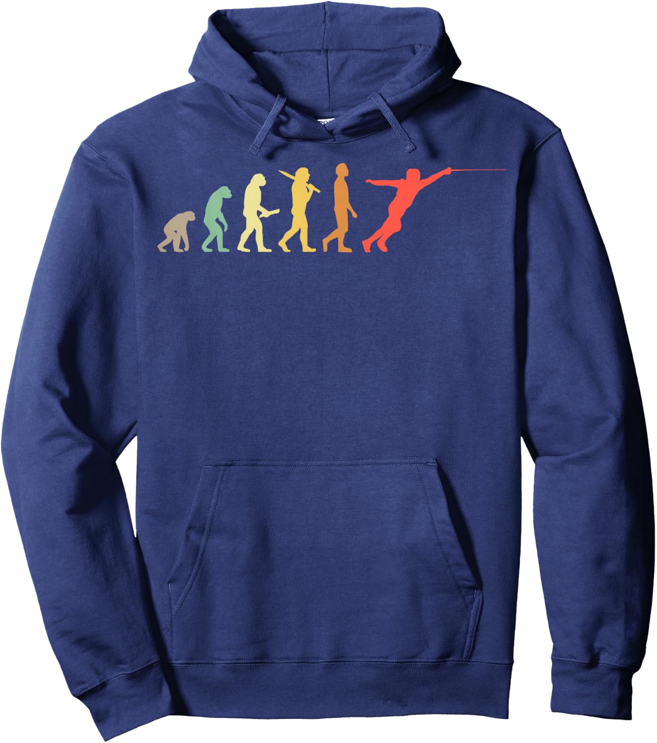 Retro Fencing Evolution Gift Fencers Hoodie - Hoodie | Navy