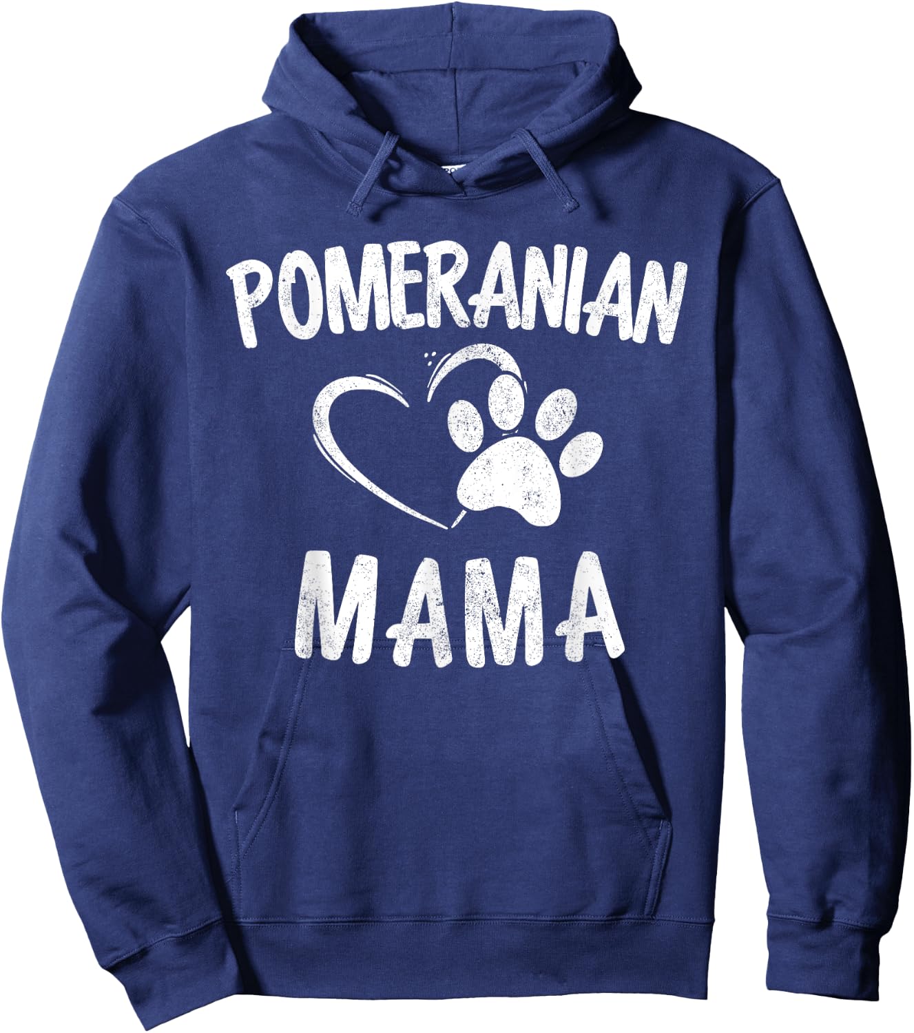 Funny Pomeranian Mama Gift Pet Lover Apparel Dog Pom Mom Hoodie - Hoodie | Navy