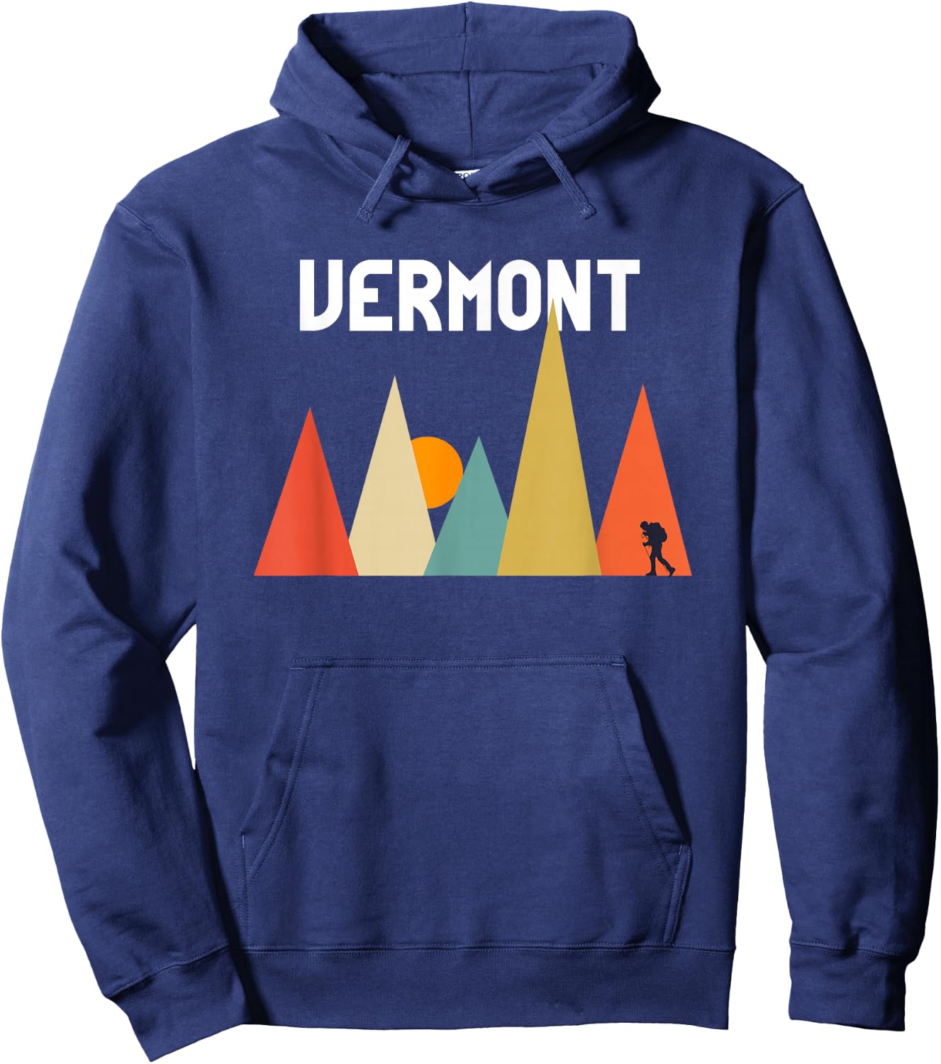 Vermont Retro Vintage T Shirt Hoodie - Hoodie | Navy