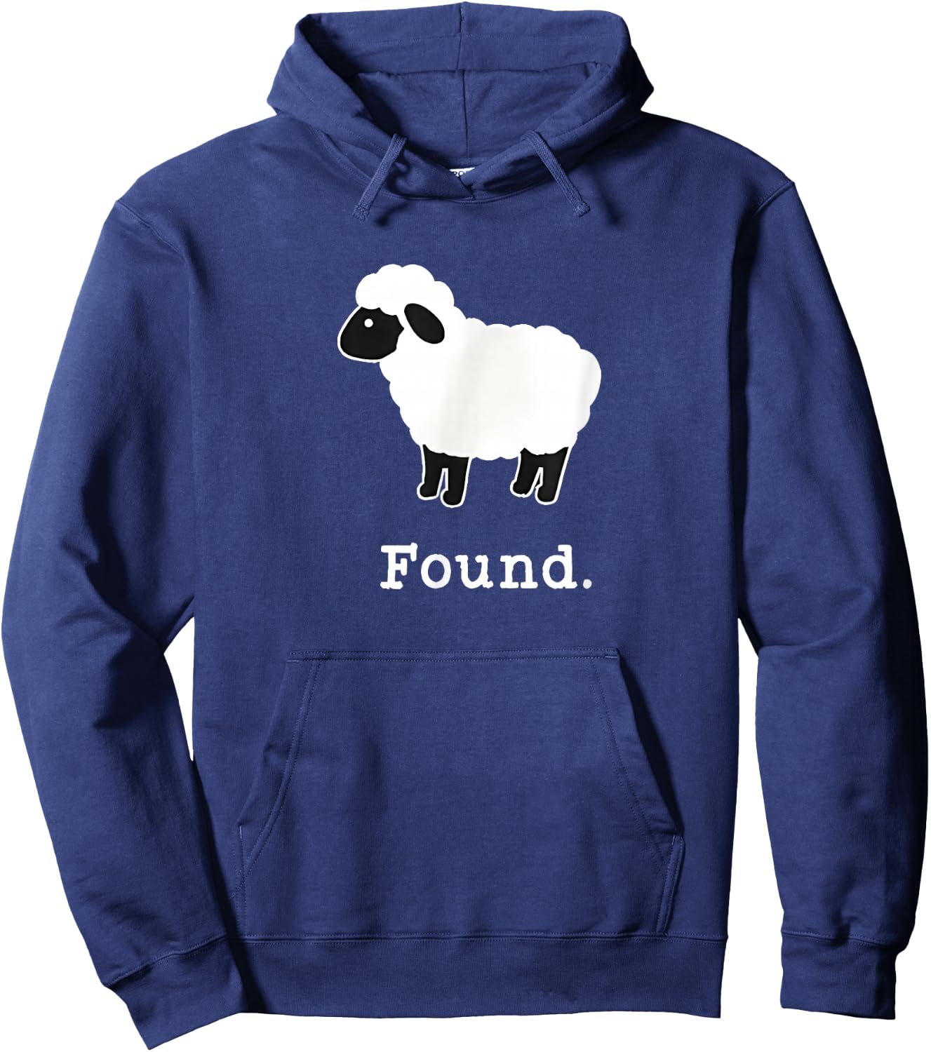 Found Minimalist Sheep Christian Psalm 23 Lamb Christian Hoodie - Hoodie | Navy
