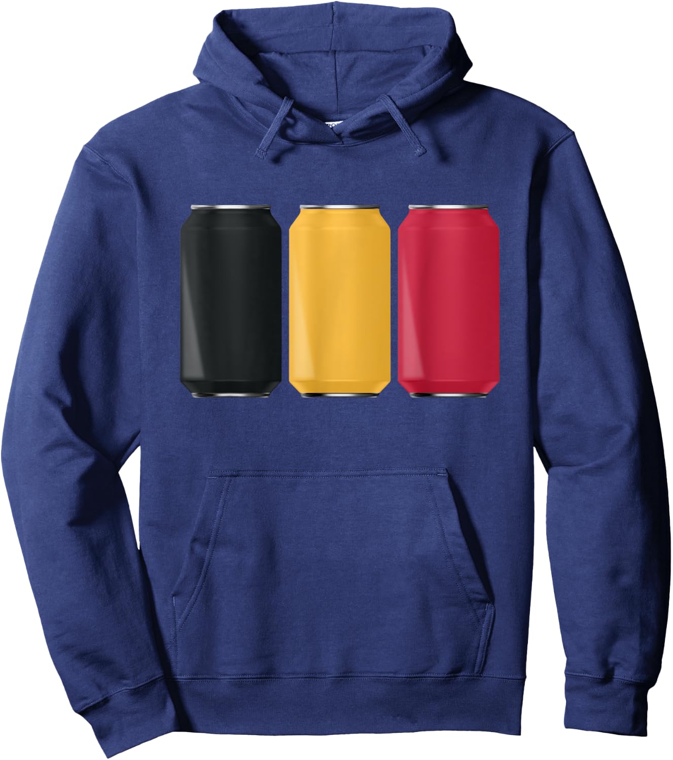 Patriotic Beer Cans Belgium Flag Hoodie - Hoodie | Navy