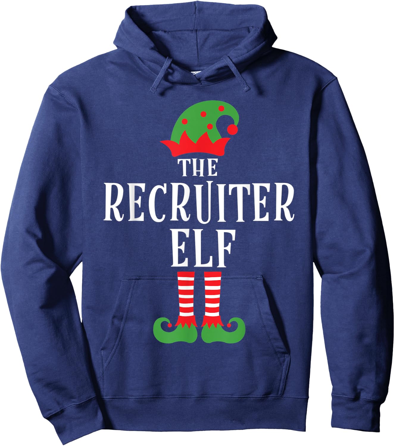 Recruiter Elf Family Matching Group Christmas Gift Funny Hoodie - Hoodie | Navy