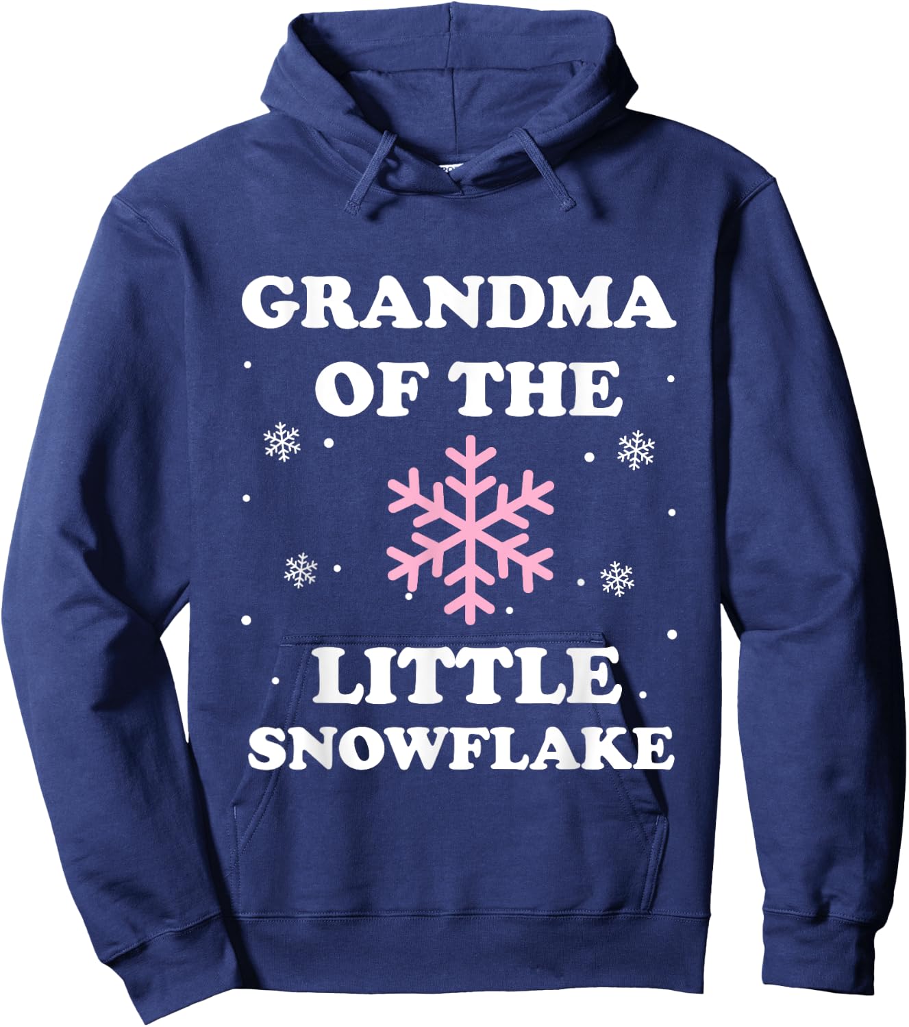 Grandma of the Little Snowflake Christmas Baby Shower Girl Hoodie - Hoodie | Navy