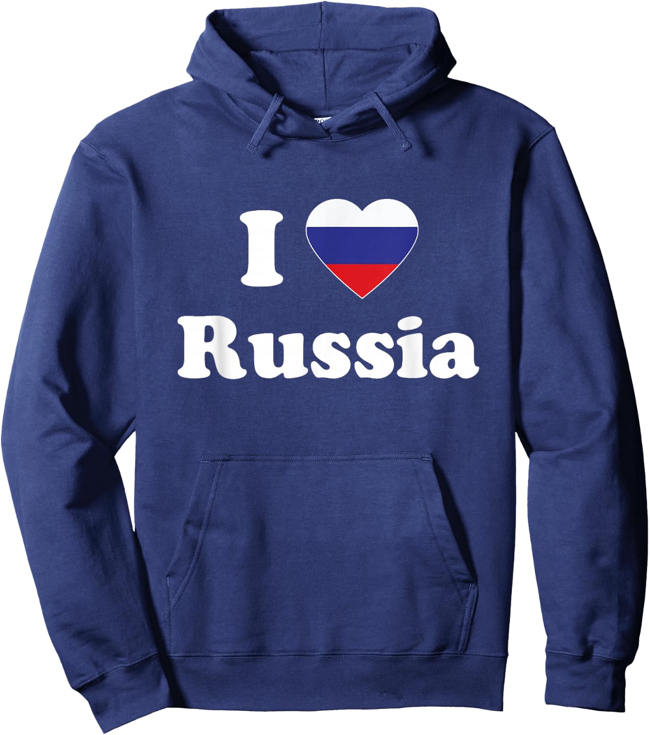I Love Russia I Heart Russia Russian Hoodie - Hoodie | Navy