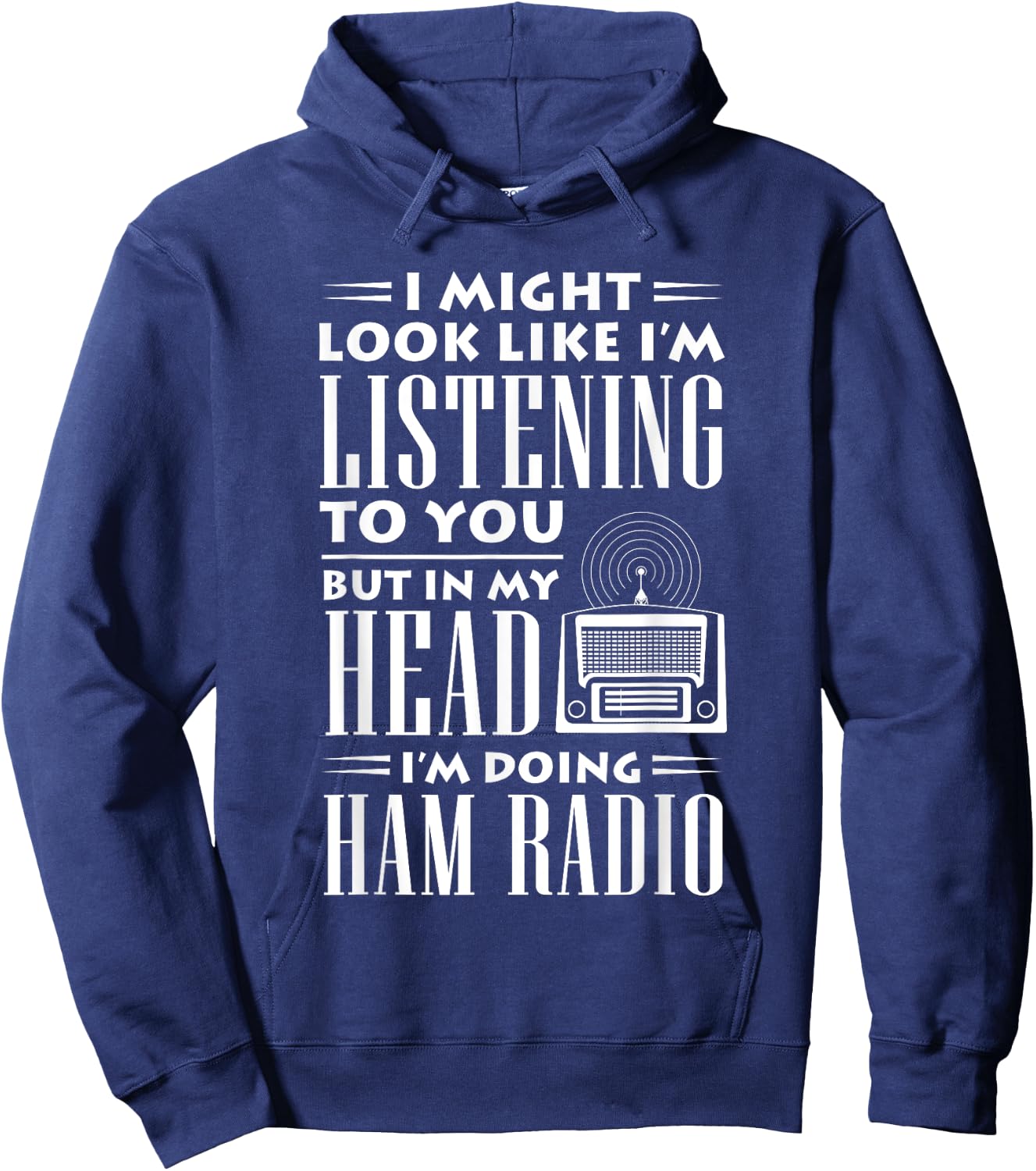 Amateur Radio Funny Vintage Hobby Ham Operators Gift Hoodie - Hoodie | Navy