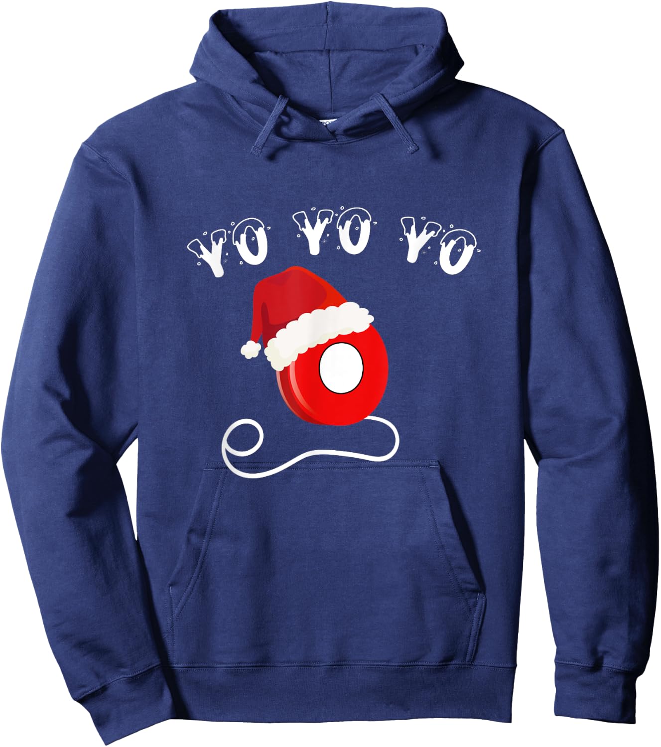 Christmas YoYo Yo Yo Yo Funny Holiday Santa Hoodie - Hoodie | Navy