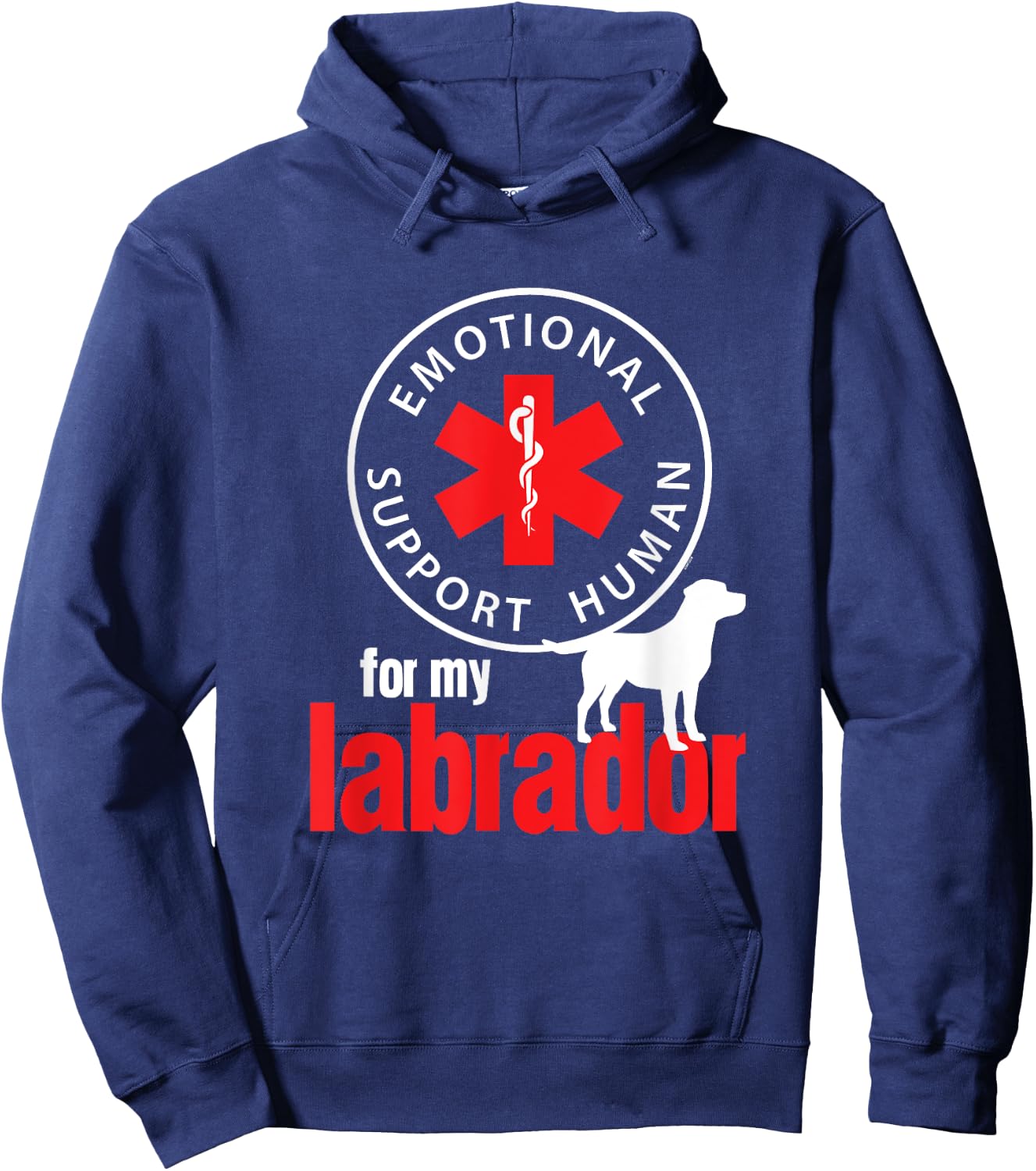 Emotional Support Human for my Labrador - Dog Lover Shirt Hoodie - Hoodie | Navy