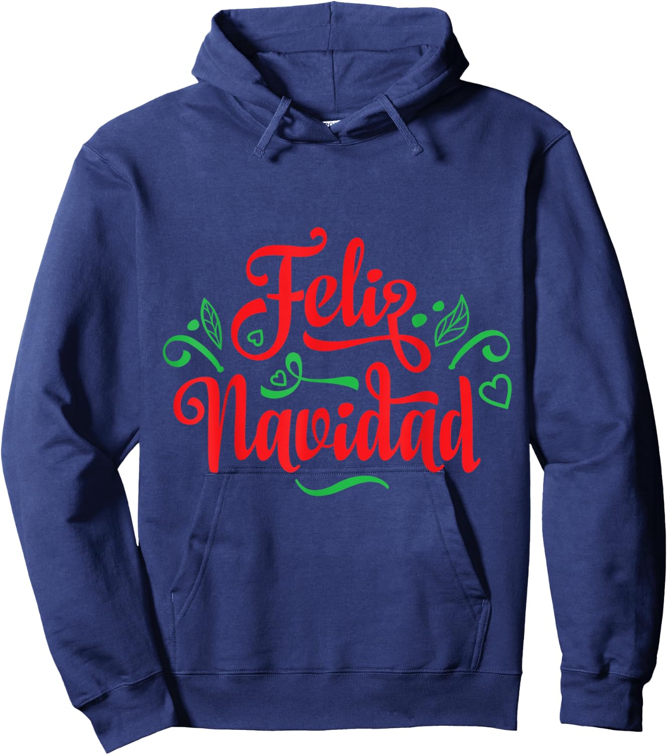 Feliz Navidad Latino Christmas Hoodie - Hoodie | Navy