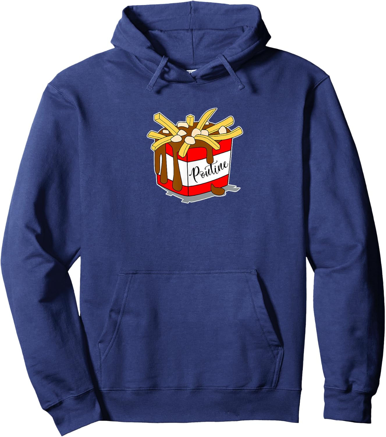 Poutine . Plain and Simple, Delicious Yummy Poutine. Hoodie - Hoodie | Navy