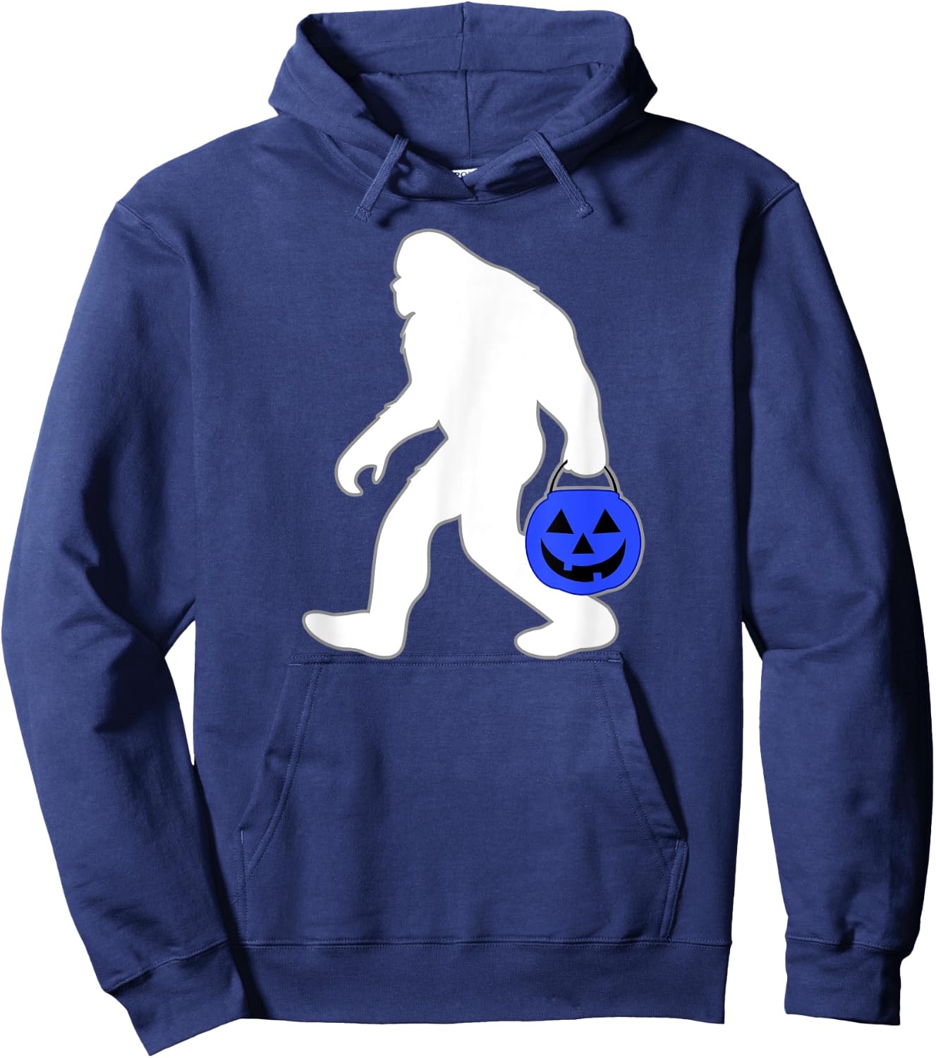 Halloween Autism Blue Pumpkin Bucket Trick or Treat Bigfoot Hoodie - Hoodie | Navy