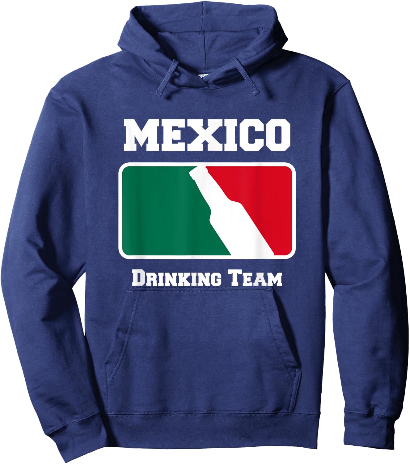 Mexico Drinking Team Beer w/ Mexican Flag Colors Hoodie - Hoodie | Navy
