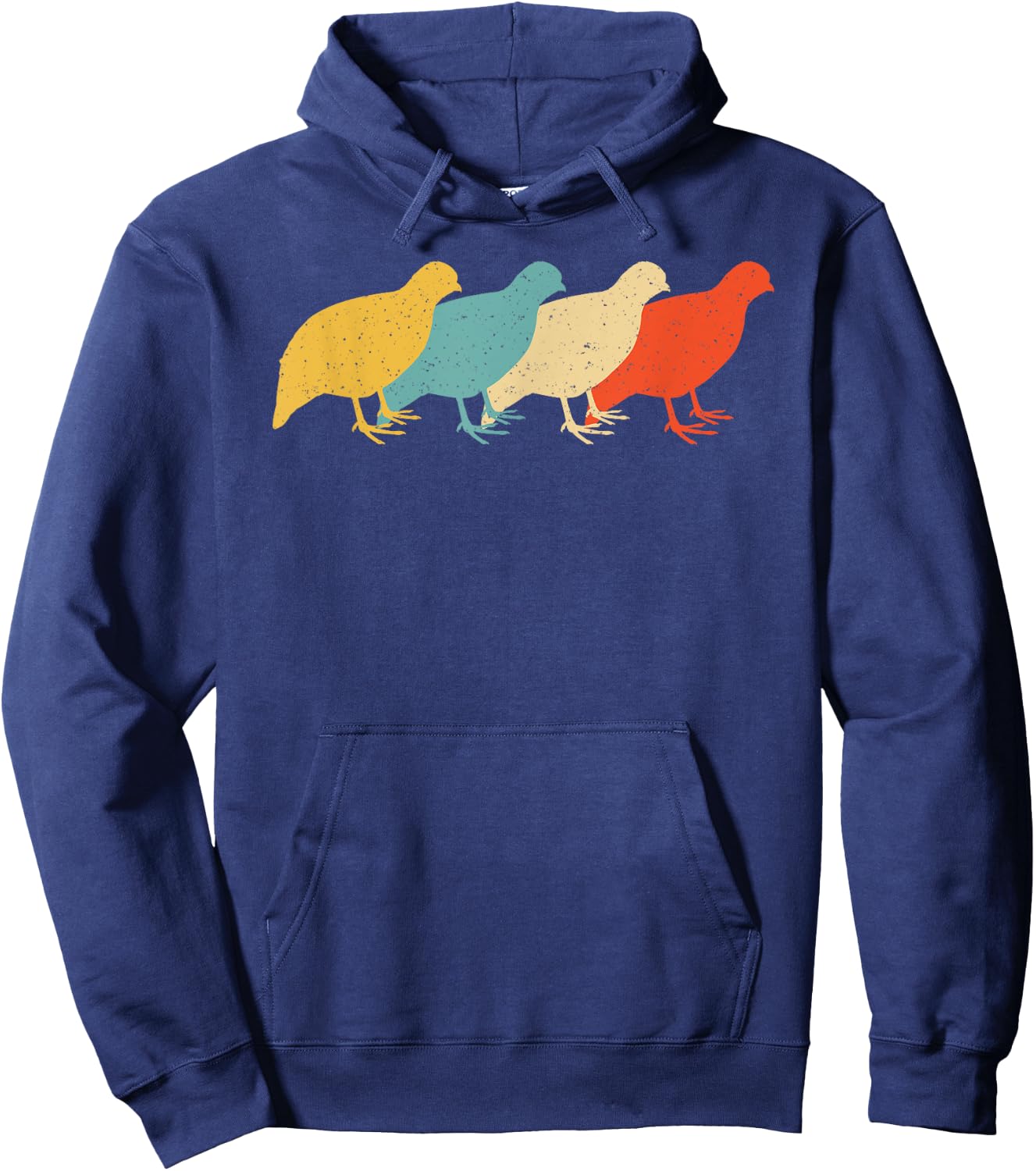 Partridge Vintage Retro Bird Quail Grouse Lover 60s 70s Gift Hoodie - Hoodie | Navy