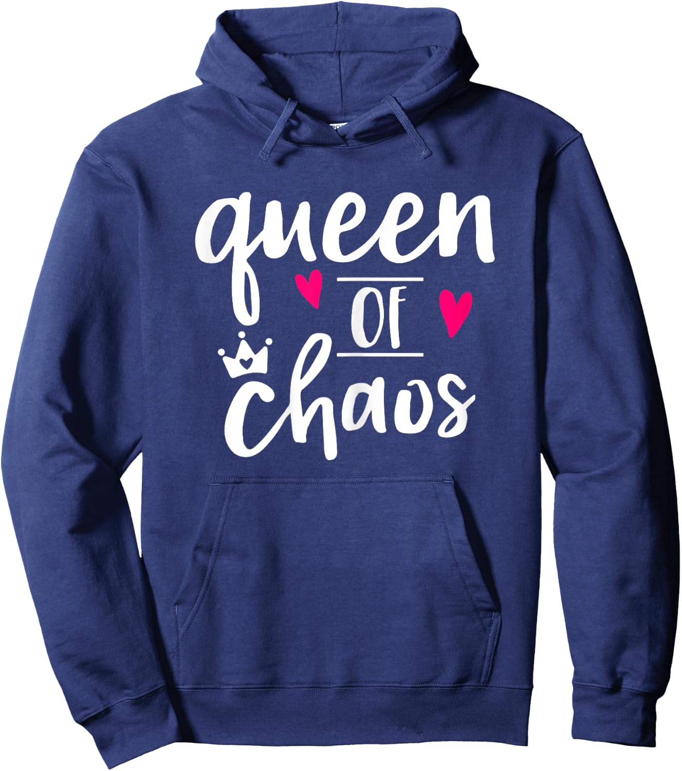 Queen Of Chaos Coordinator Mom Boss Funny Gift Hoodie - Hoodie | Navy