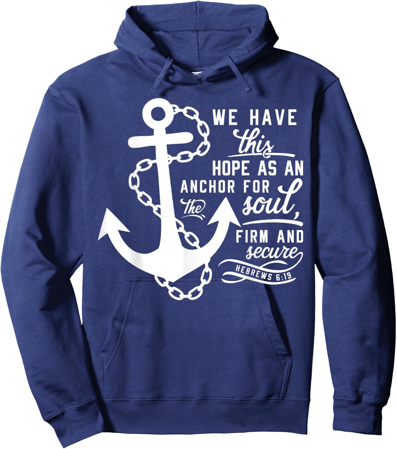 Bible verse Christian Anchor Hebrews 6:19 Hope as an anchor Hoodie - Hoodie | Navy