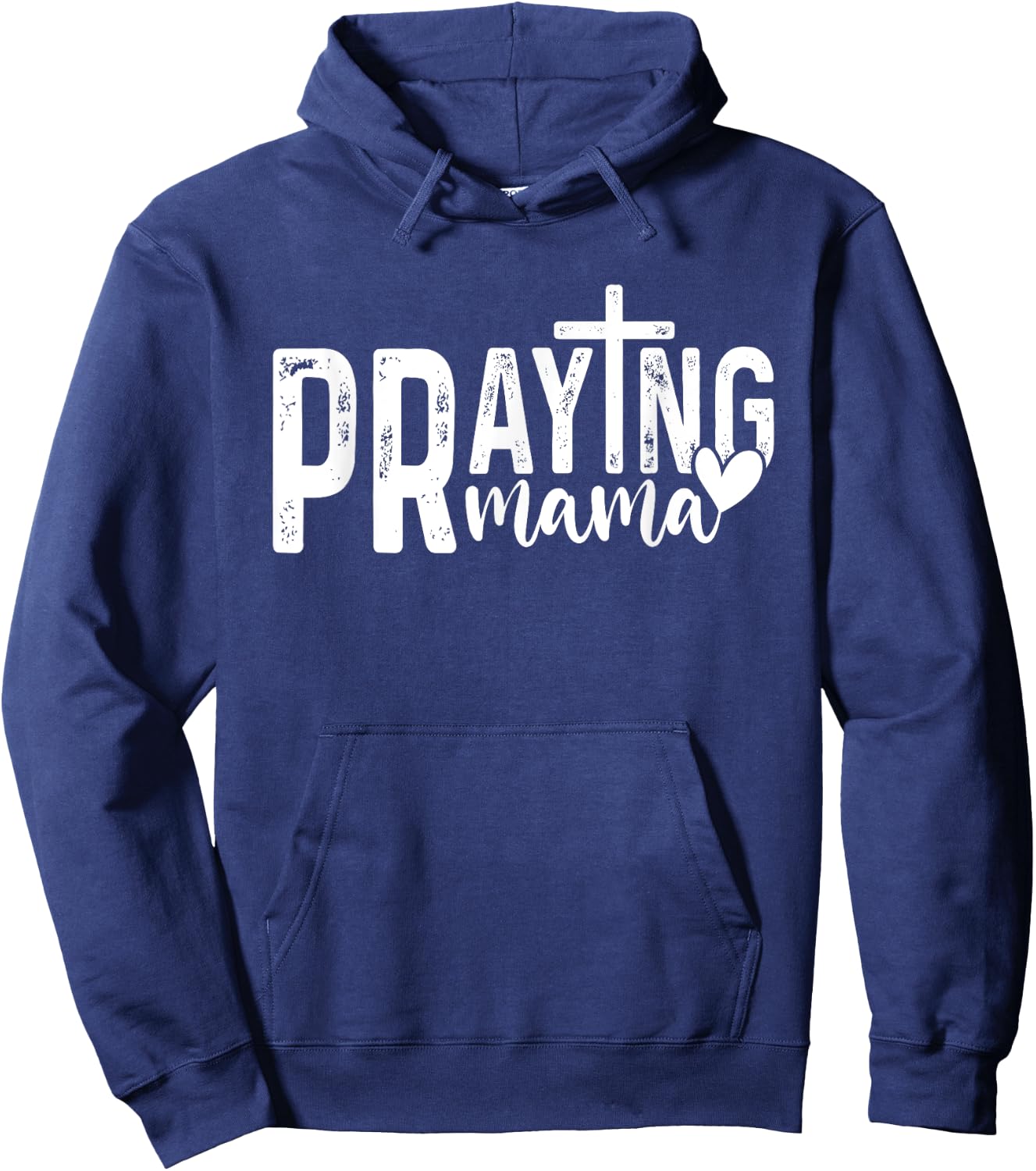 Praying Mama Christian Mom God Faith Jesus Bible Hoodie - Hoodie | Navy
