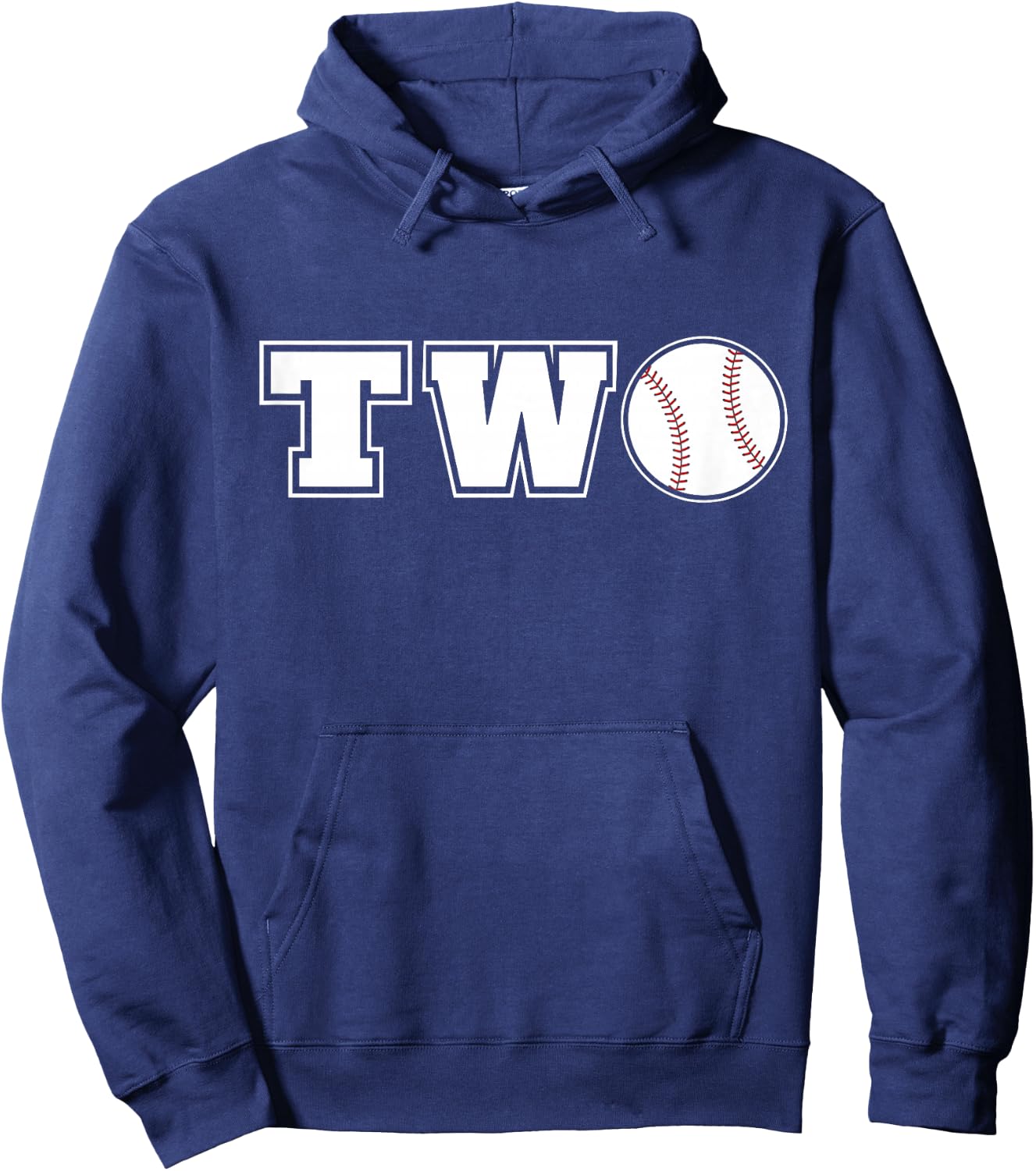 Kids Baseball 2nd Birthday Boy 2 Two Year Old Toddler Hoodie - Hoodie | Navy
