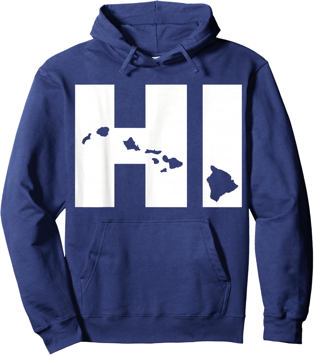 HI Hawaii map Hoodie - Hoodie | Navy