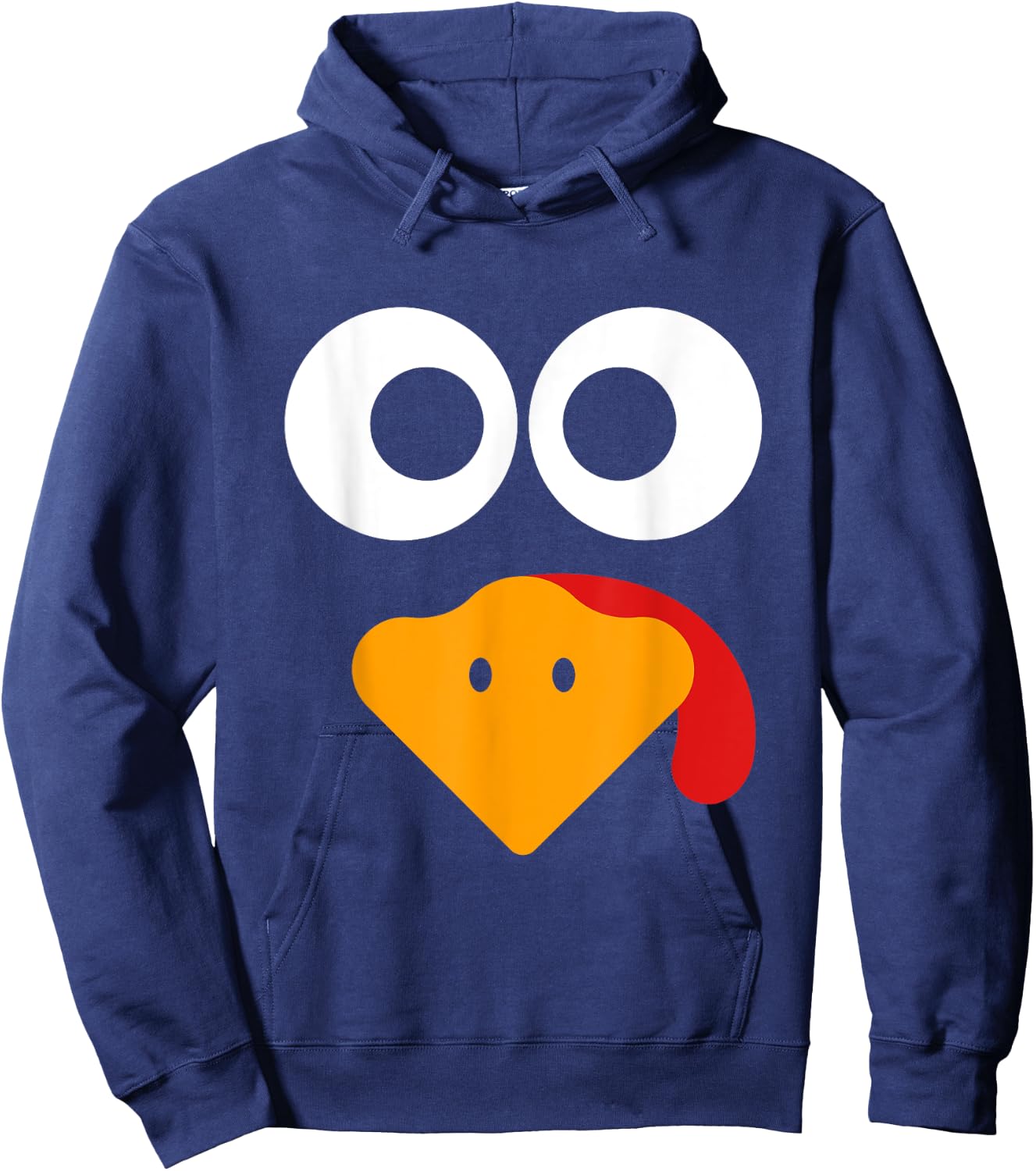 Thanksgiving Shirts Kids Men Turkey Face Family Hoodie - Hoodie | Navy