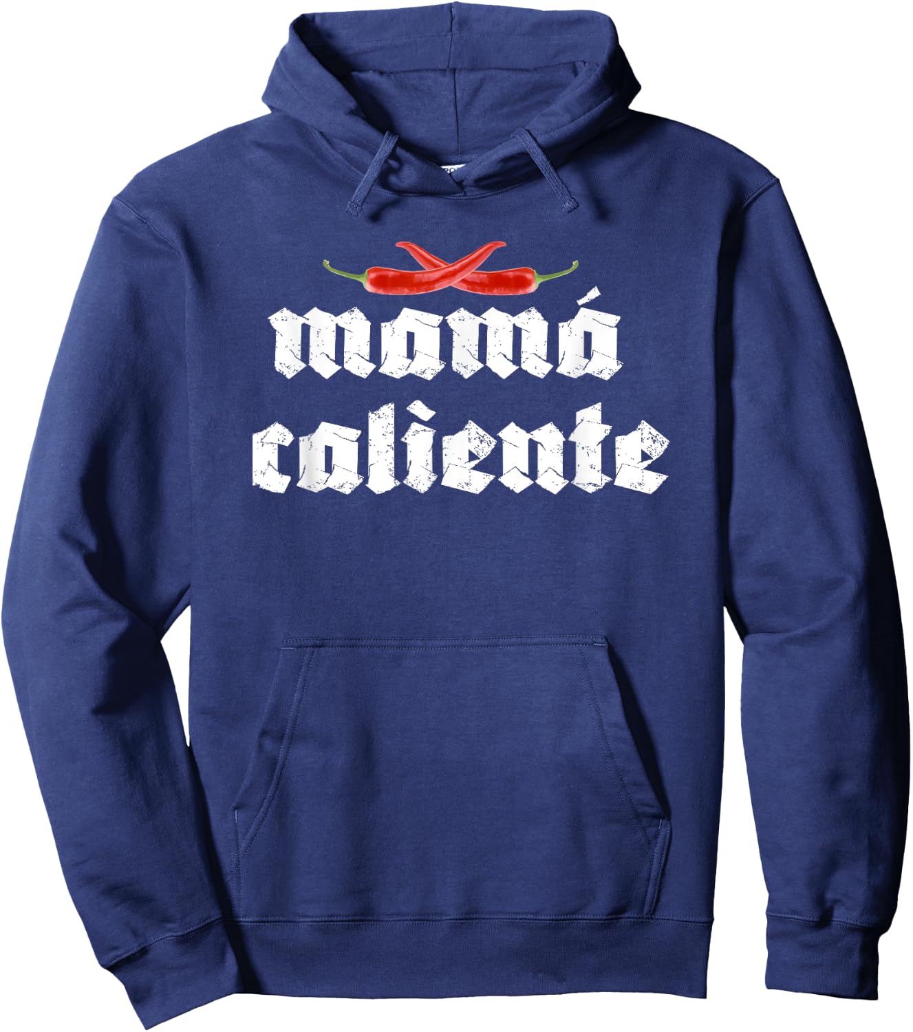 Mama Caliente Hot Mom Red Peppers Streetwear Fashion Baddie Hoodie - Hoodie | Navy