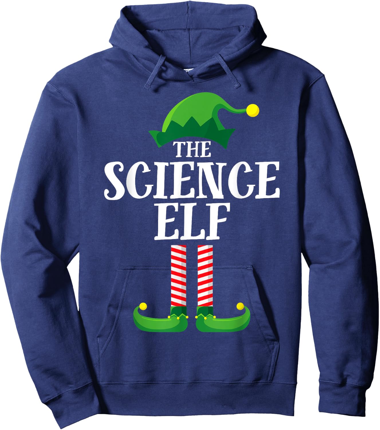 Science Elf Matching Family Group Christmas Party Pyjamas Hoodie - Hoodie | Navy
