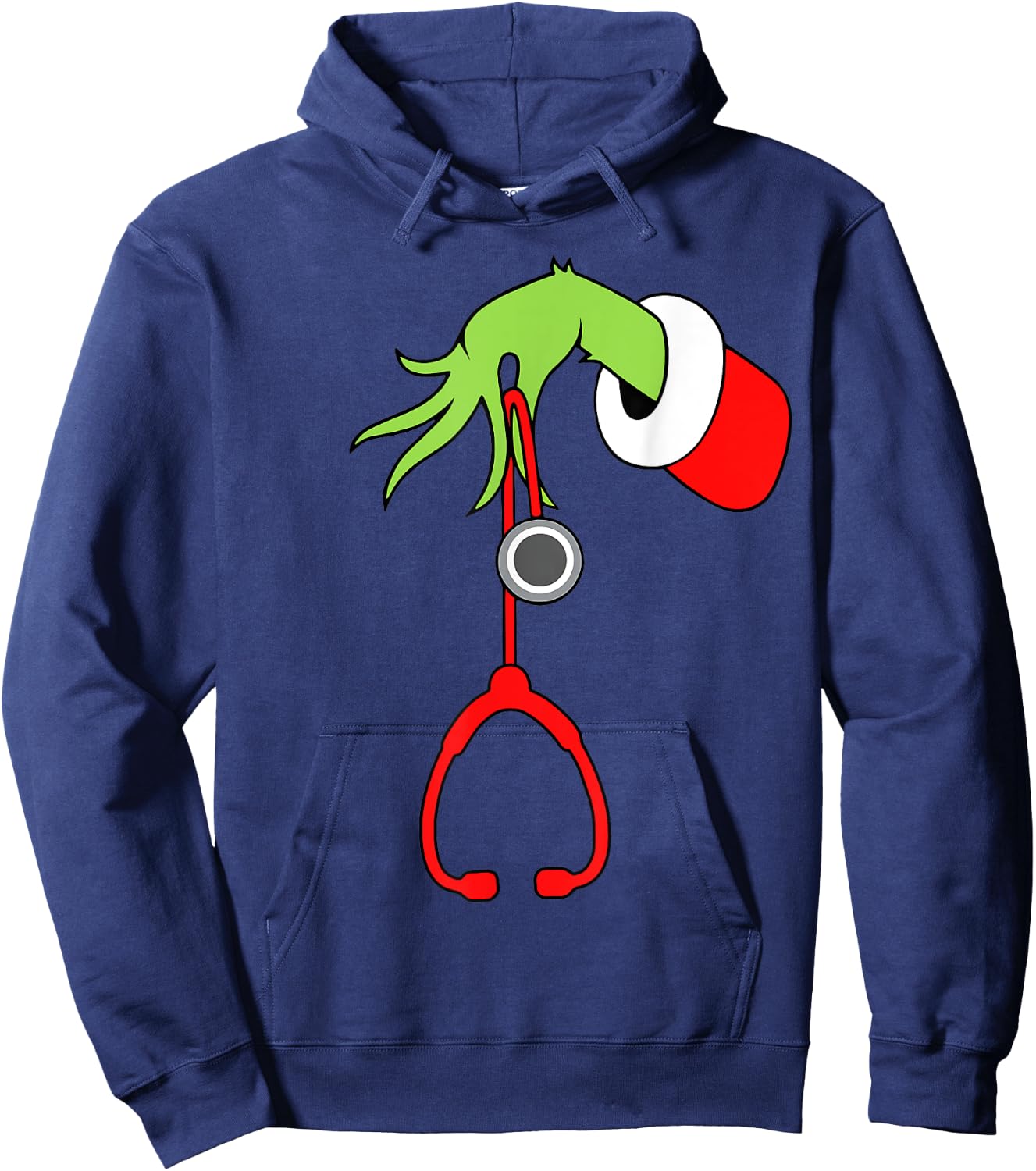 Nurse Christmas Stethoscope Nurses Xmas Pajamas PJs Women Hoodie - Hoodie | Navy