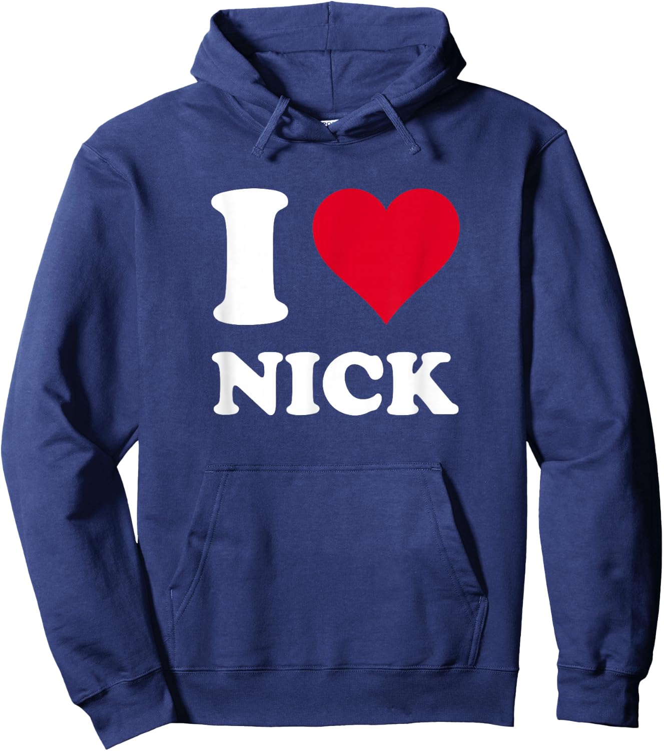Red Heart I Love Nick Hoodie - Hoodie | Navy