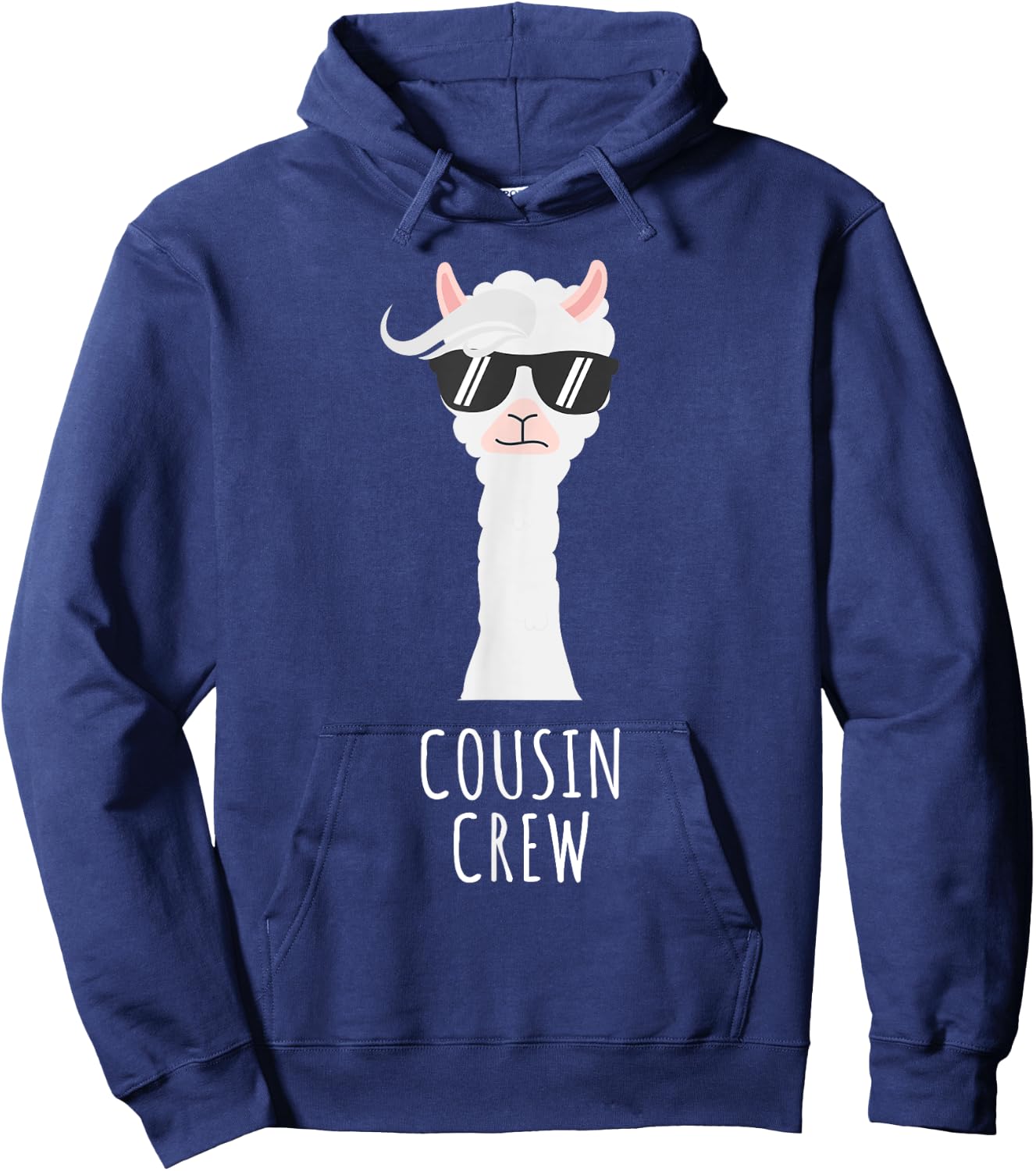 Cousin Crew Llama Shirts Funny No Prob Llama Hoodie - Hoodie | Navy