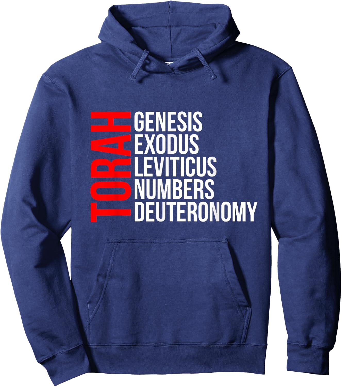 First 5 Books Torah Hebrew Israelites Yeshua Yahew Hoodie - Hoodie | Navy