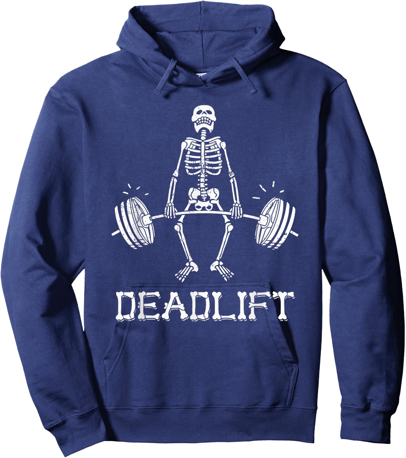 Deadlift Funny Halloween Skeleton Weight Lifting Workout Hoodie - Hoodie | Navy