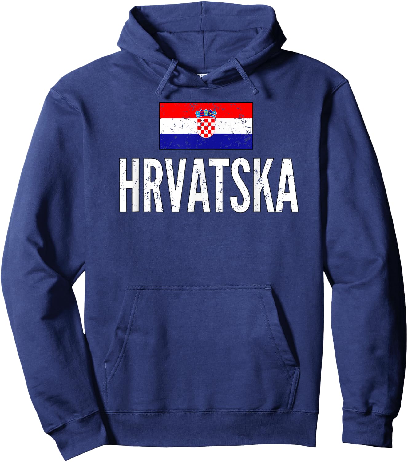 Croatia Soccer Football Jersey Vintage Hoodie - Hoodie | Navy