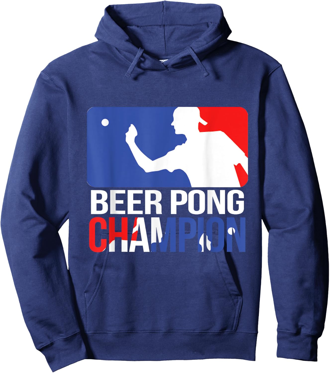 BEER PONG CHAMPION T SHIRT Drinking Beer Pong Beer Hoodie - Hoodie | Navy