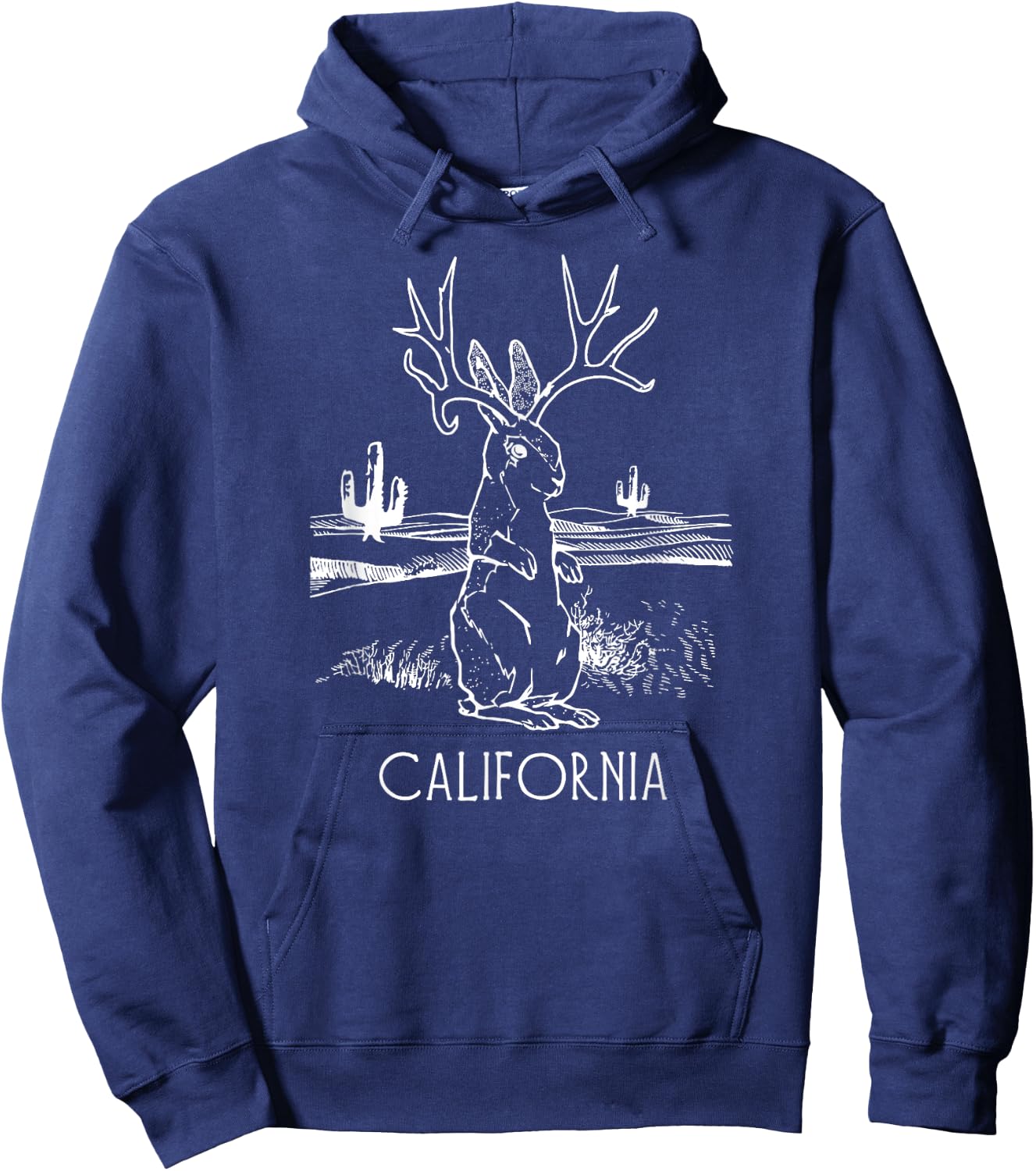 California Jackalope Cute Cali Crytpid Jackrabbit Hoodie - Hoodie | Navy