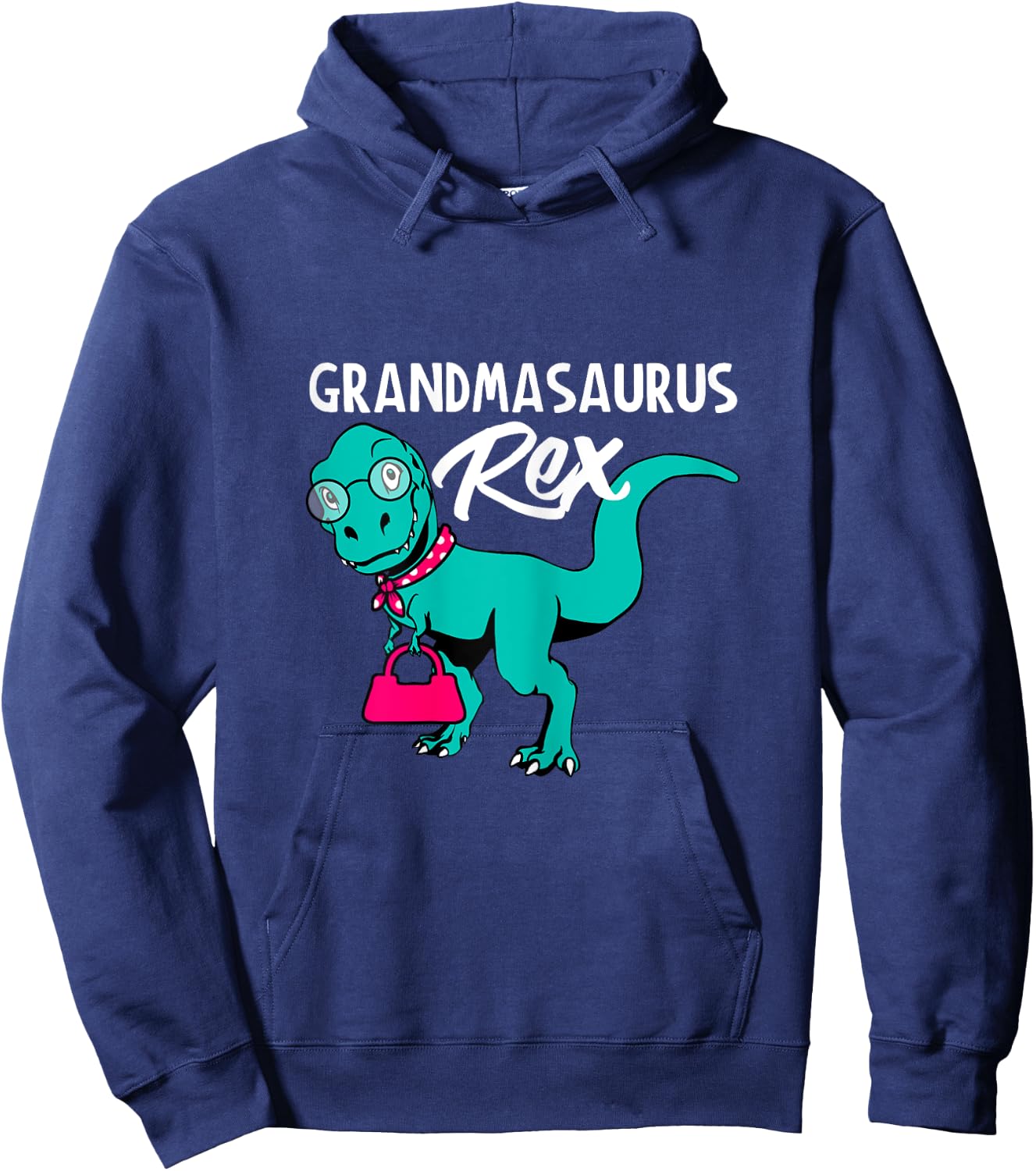 Grandmasaurus Rex T Shirt funny Dinosaur Grandma Hoodie - Hoodie | Navy