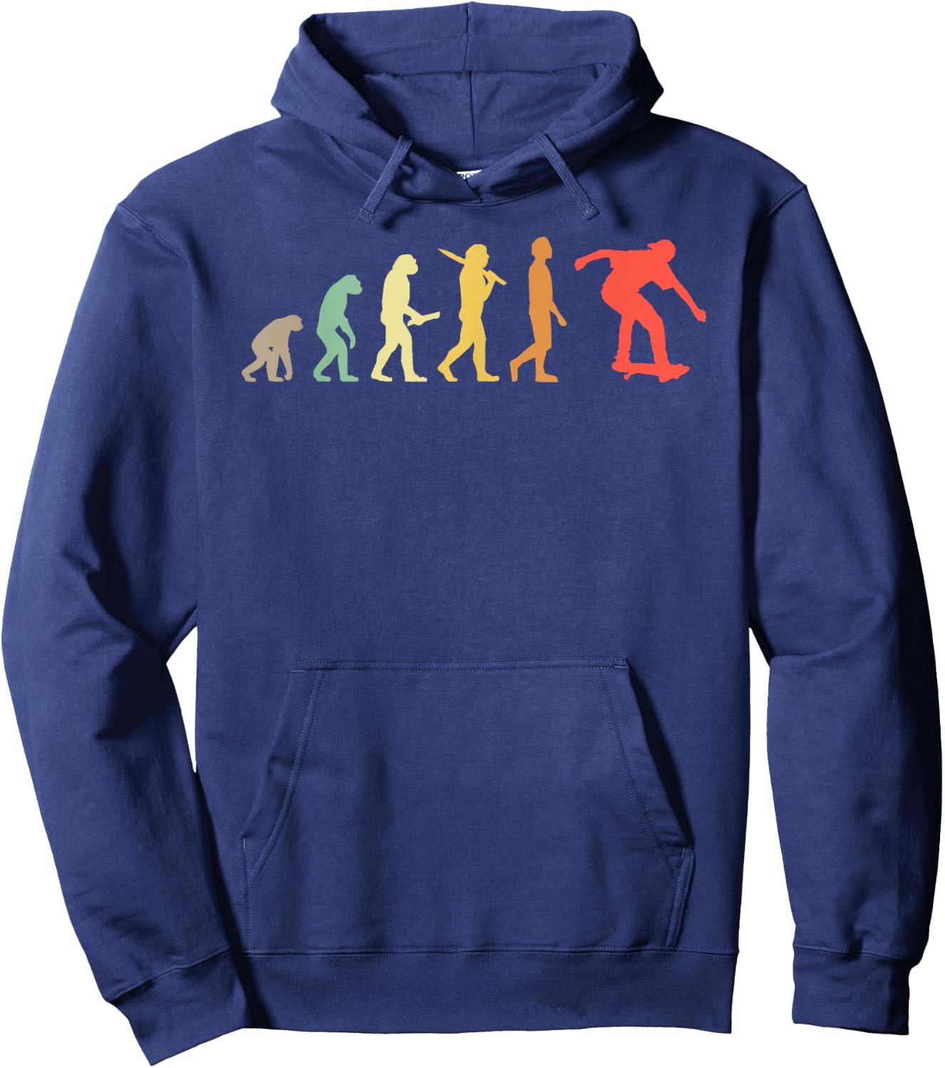 Retro Skating Evolution Gift Skaters & Skateboarders Hoodie - Hoodie | Navy