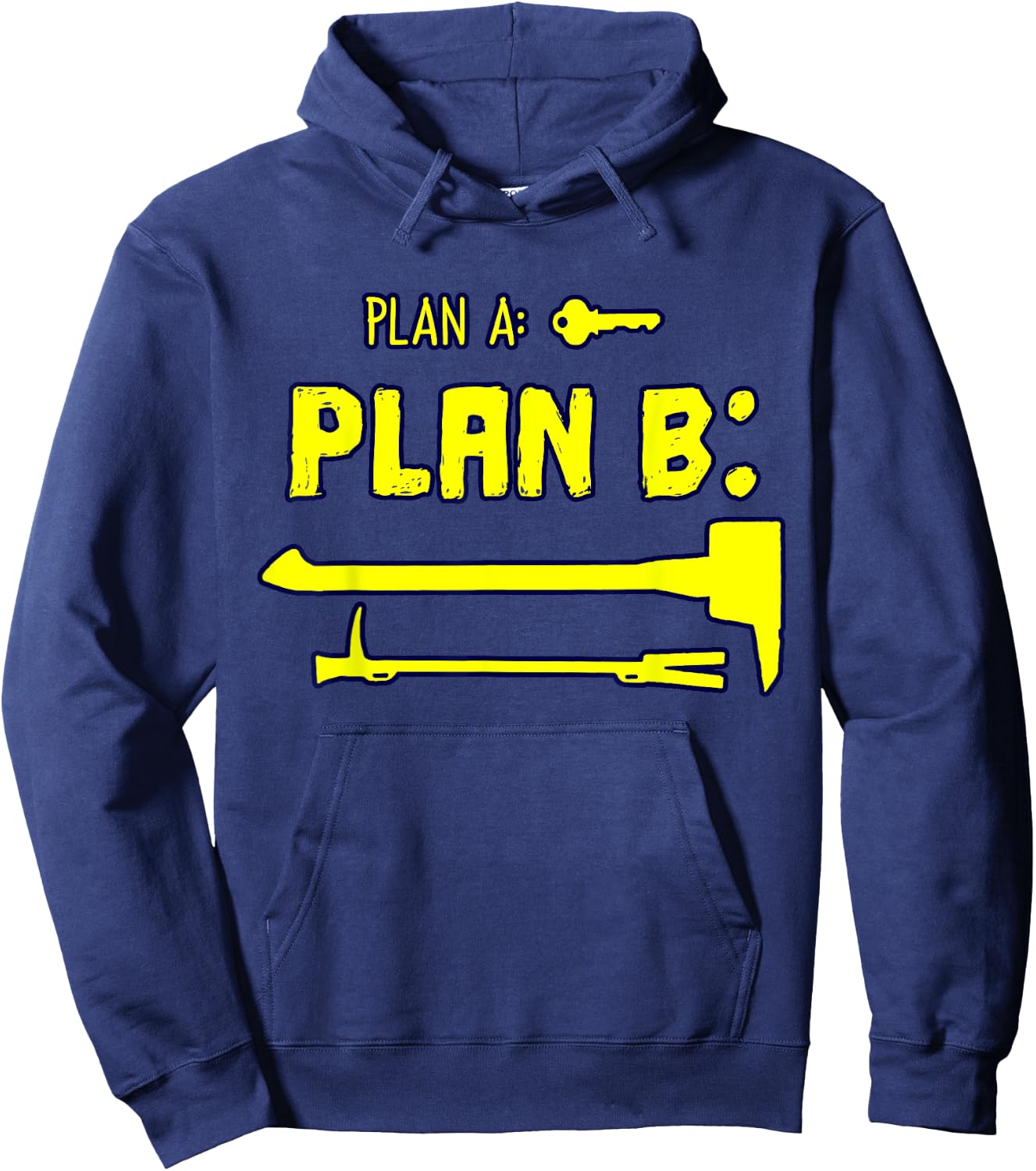 Funny Firefighter Crowbar Tool and Sledgehammer Gift Hoodie - Hoodie | Navy