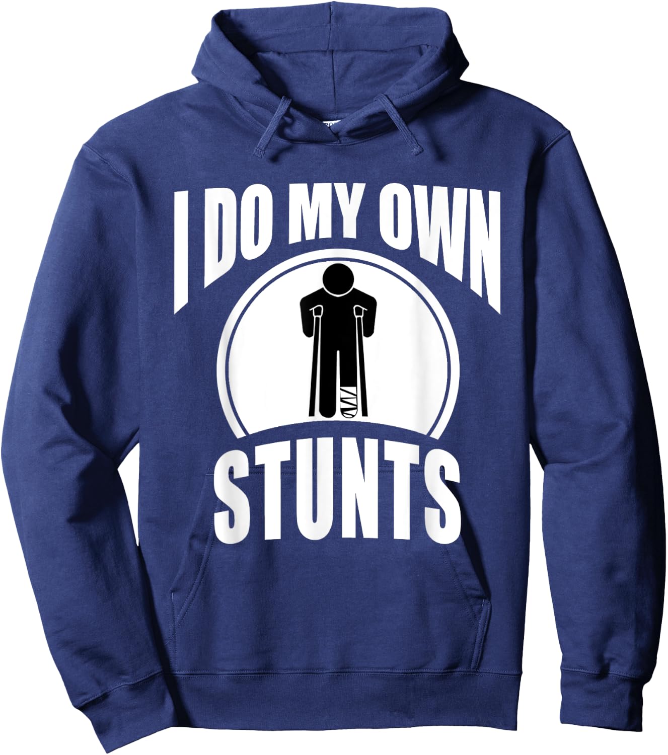 Broken Leg Injury Ankle Knee Funny Get Well Soon Gift Hoodie - Hoodie | Navy