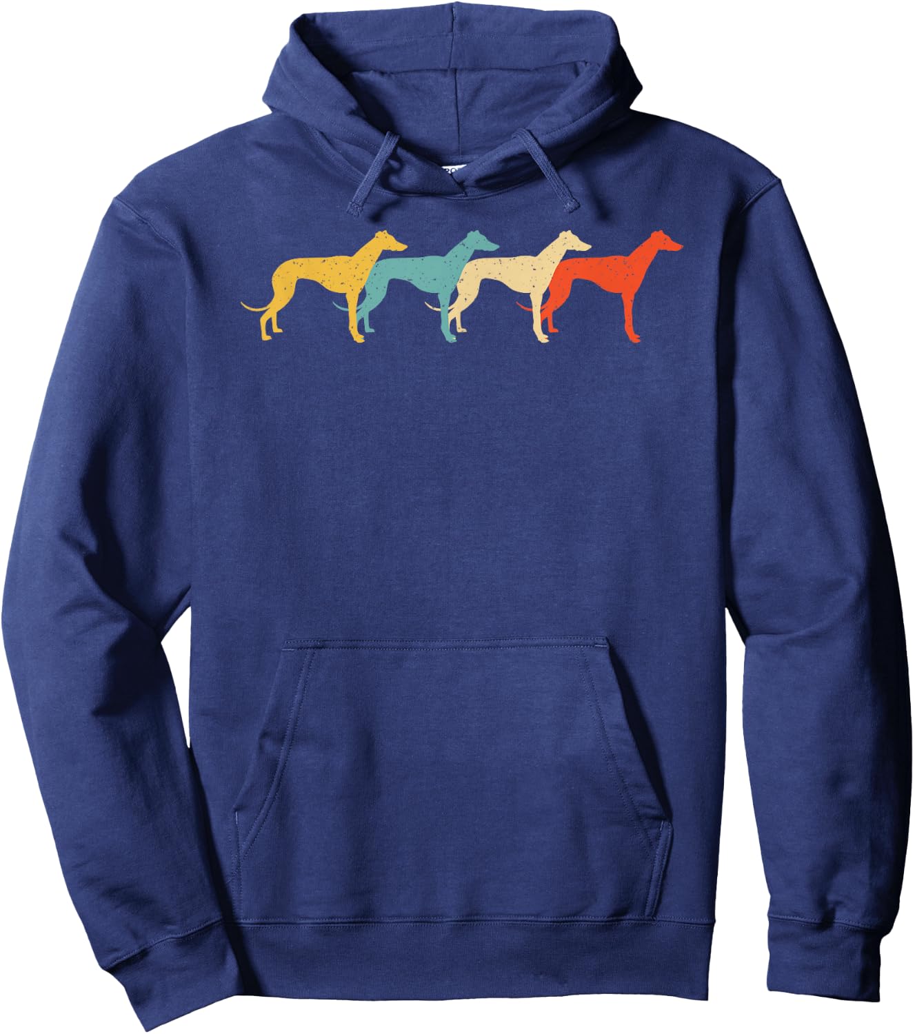 Greyhound Vintage Retro Dog Pet Racer Lover 60s 70s Gift Hoodie - Hoodie | Navy